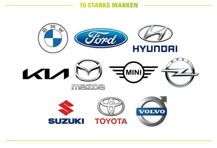 Diese Marken sind bei der Auto-Meile dabei.