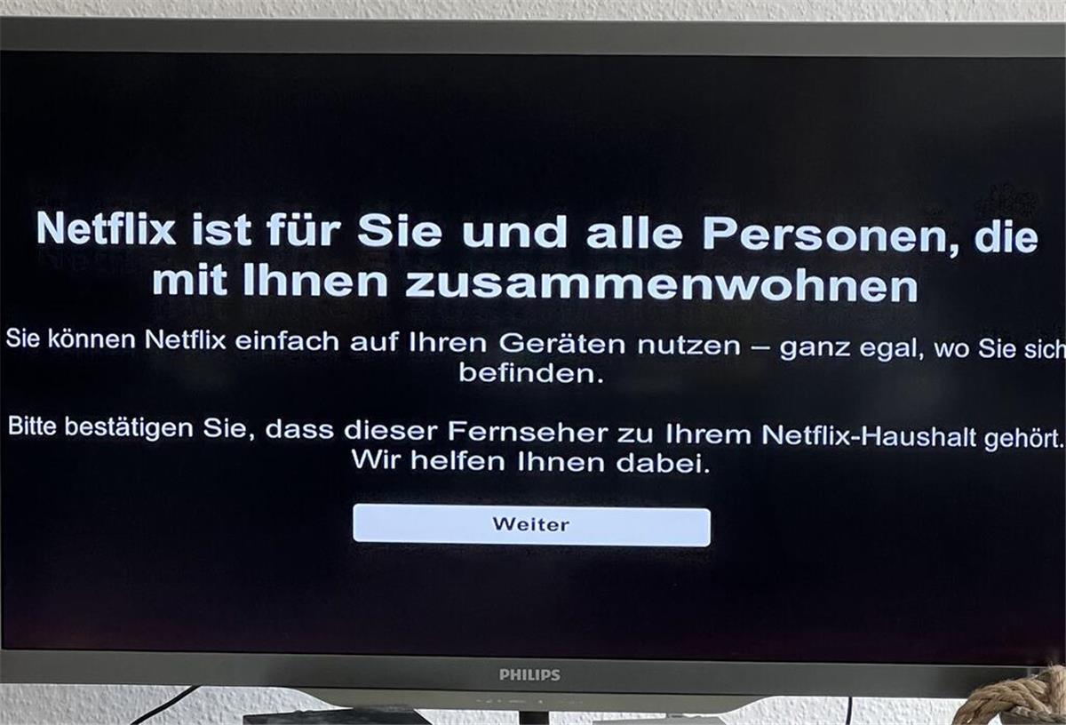 Netflix nimmt jetzt Geld fürs Account-Teilen Diese Meldung taucht seit heute bei Nutzern und Nutzerinnen auf.