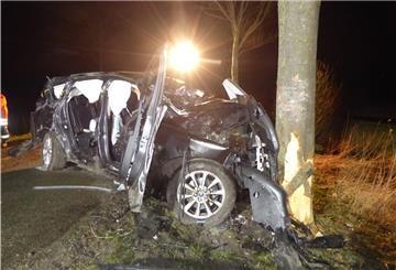 Unfall zwischen Steinau und Odisheim.