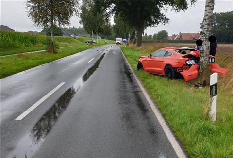 Das Foto zeigt den verunglückten Ford. 
