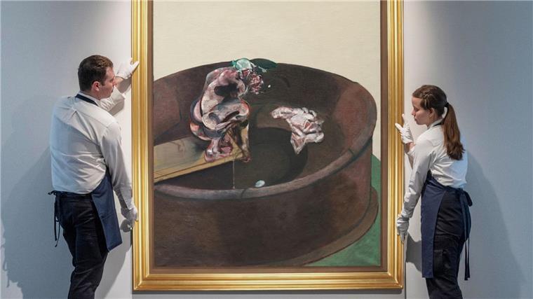 New Yorker Frühjahrsauktionen in Kunstmarkt-Flaute? Dieses fast zwei Meter hohe Gemälde „Portrait of George Dyer Crouching“ könnte bis zu 50 Millionen Dollar einbringen.