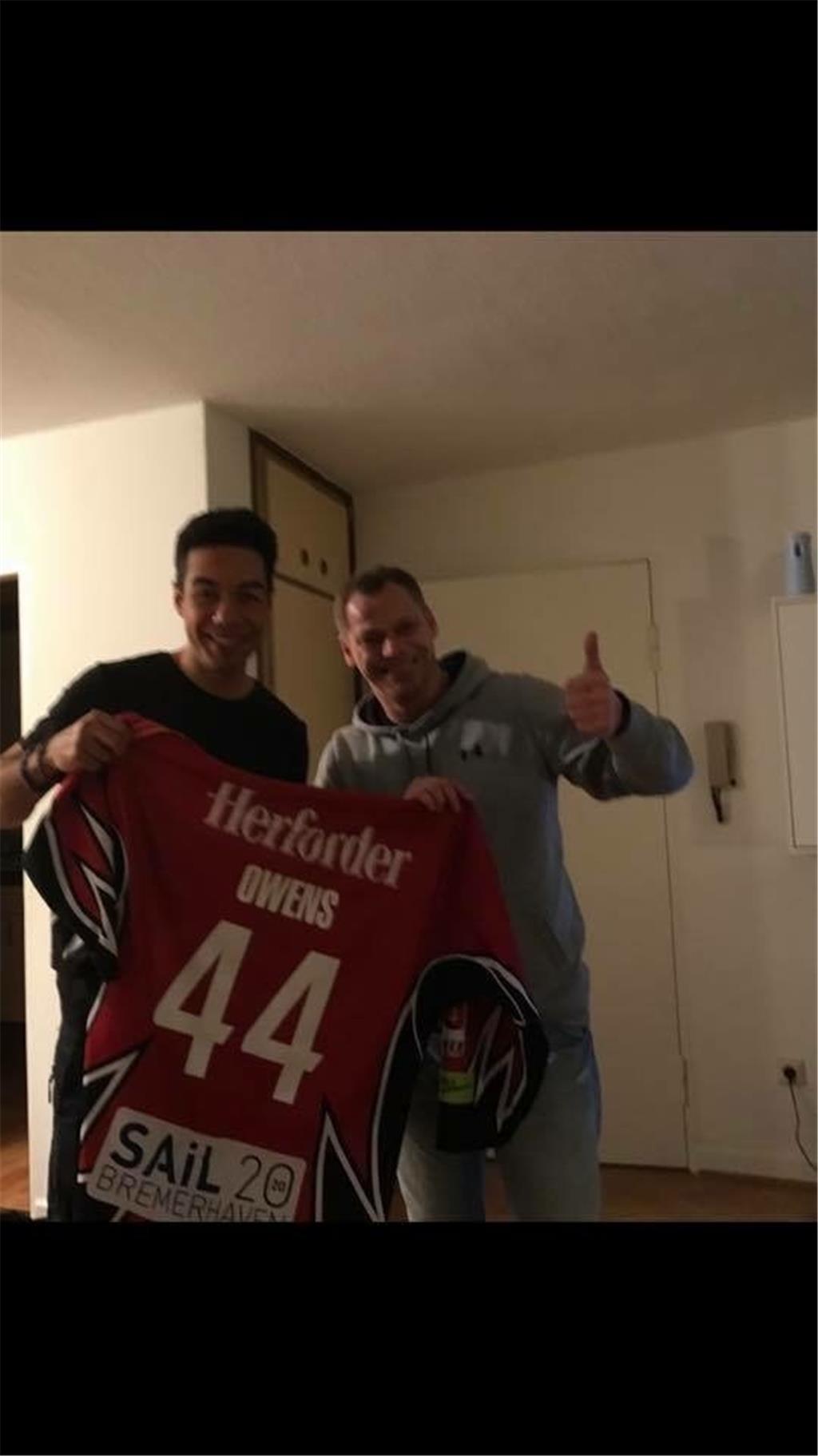Dieses Foto mit Jordan Owens hat uns Kai Seeland geschickt.