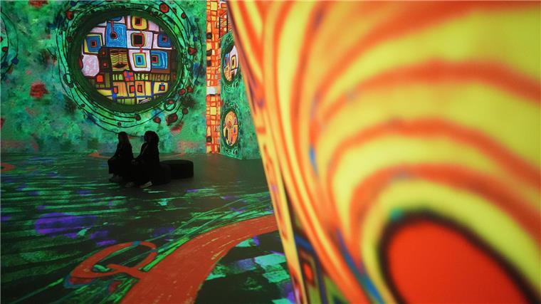 Kunst wird zum Kinderspiel Dieses Gemälde ist in einer Ausstellung in Hamburg zu sehen.