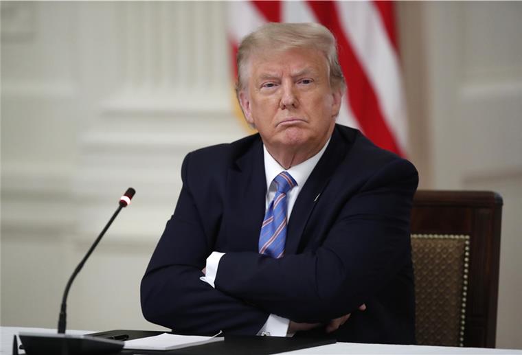 Donald Trump, Präsident der USA, spricht während einer Veranstaltung im Rahmen des «Nationalen Dialogs über die sichere Wiedereröffnung von Amerikas Schulen» im Weißen Haus. 