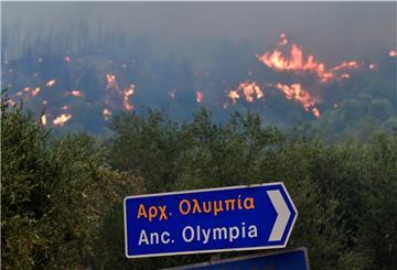 Ein Waldbrand nähert sich dem antiken Olympia. Ein neuer Waldbrand in Griechenland gefährdet das Dorf Olympia auf der Halbinsel Peloponnes.