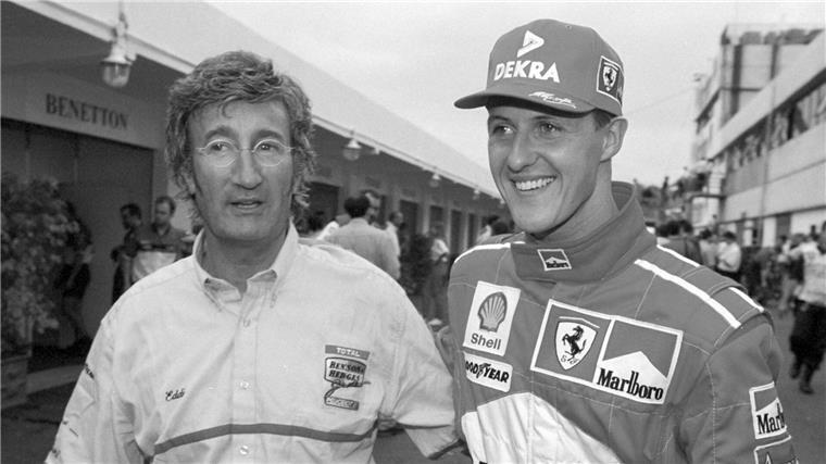 Schumi-Förderer Jordan macht Krebserkrankung öffentlich Eddie Jordan (l) und Michael Schumacher kennen sich aus der Formel 1 gut.