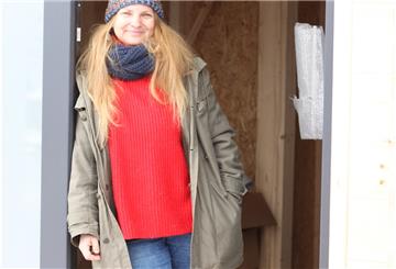 Edyta Stateczny-Kade ist Yogalehrerin und bald in Kirchtimke zu Hause. Im Baugebiet Gers Weiden erfüllt die 43-Jährige sich ihren Traum: Leben und Arbeiten in einem Vollblockhaus.