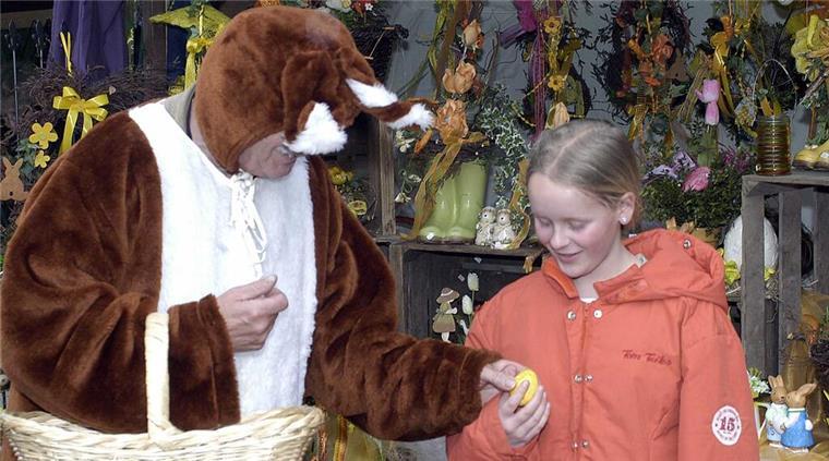 Osterhase im Heimatmuseum.