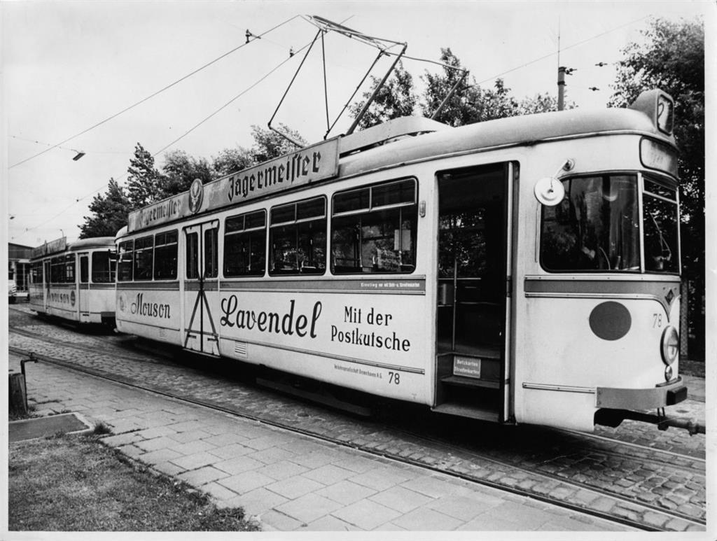 Ein Bild aus dem August 1967. Die VGB stellte damals auf der Linie 2 ihre neuen ...