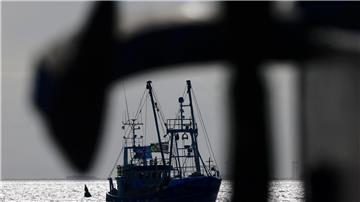 Ein Fischerboot fährt während einer Kutterdemonstration anlässlich der Agrarministerkonferenz auf der Nordsee.