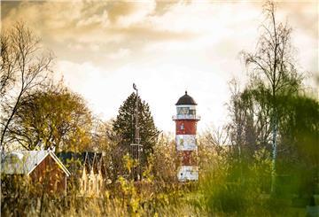 Ein Haltepunkt der Tour: der Leuchtturm Brinkamahof.