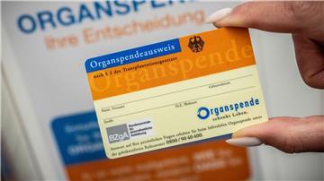 Ein Organspendeausweis, aufgenommen im Gesundheitsministerium.