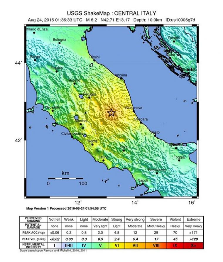 Ein schweres Erdbeben hat in der Nacht auf Mittwoch Italien erschüttert. 