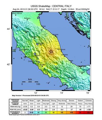 Ein schweres Erdbeben hat in der Nacht auf Mittwoch Italien erschüttert. 