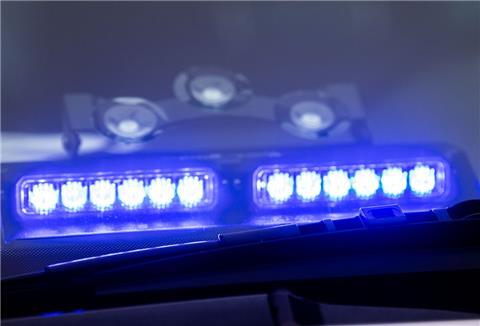 Blaulicht am Polizeiauto