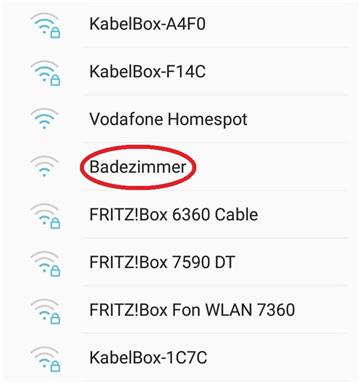 Ein ungesichertes WLAN namens &quot;Badezimmer&quot;? Komisch! - Screenshot: Overschmidt