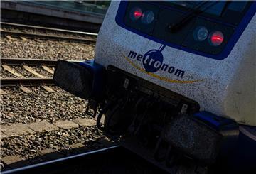 Ein Zug der Metronom Eisenbahngesellschaft.