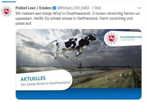 Eine bierernste Twittermeldung mit durchaus ernstzunehmendem Inhalt. 