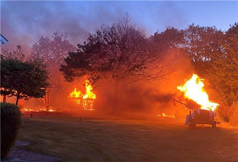 Feuer in Wilhelmshaven.