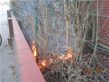 Eine Hecke hat in der Langener Landstraße in Bremerhaven gebrannt. Die Feuerwehr konnte löschen, bevor Schlimmeres passieren konnte. 