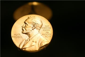 Eine Medaille mit dem Konterfei von Alfred Nobel ist im Nobel Museum zu sehen. Die Nobelpreise werden seit 1901 vergeben. 
