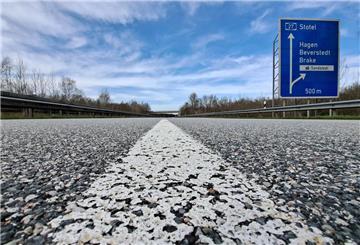 Blick auf die A27. Eine Auffahrt wird in den nächsten Tagen gesperrt.