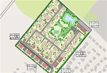 Eine zehn Meter breite Straße führt von der Godenstedter Straße aus in das geplante Baugebiet.