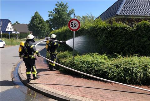 Einsatz an der Stettiner Straße in Langen.