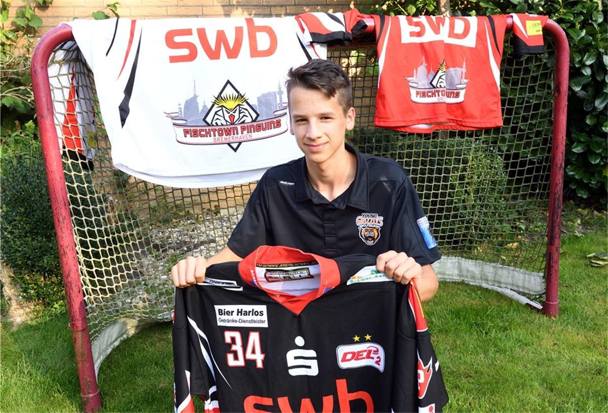Eishockey-Jugendsportler Tim Herwig aus Schiffdorf will zu einem DEL-Profi werden.