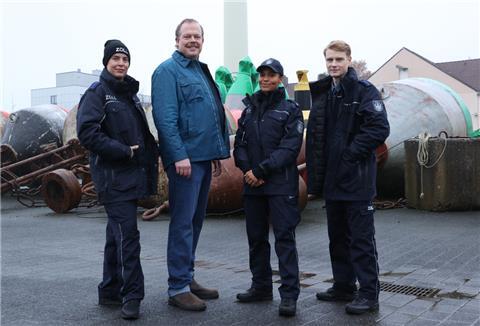Elena Uhlig, Bernd Hölscher, Cynthia Micas und Lukas Zumbrock (von links) 