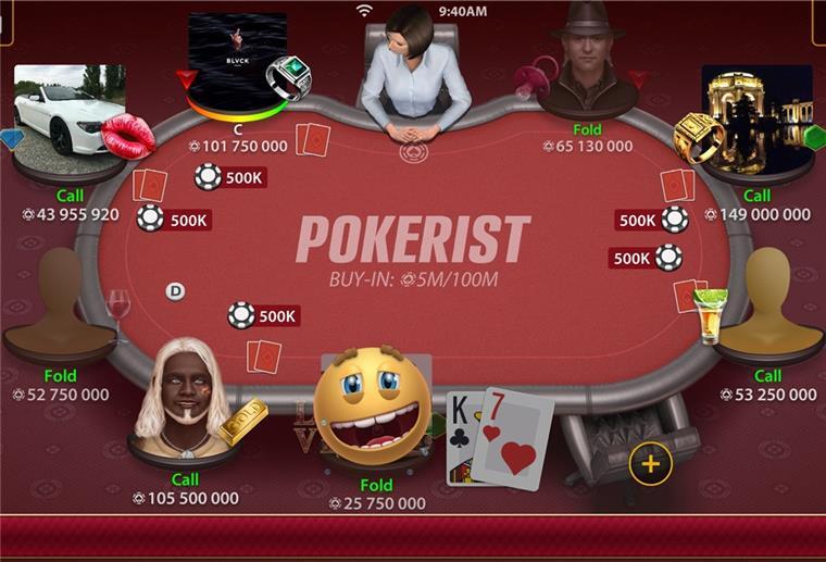 Bildschirmaufnahme des Online-Games Pokerist
