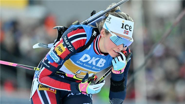 Biathletin Preuß nur 15. - Konkurrentin holt auf Ende einer Leidenszeit: Ingrid Landmark Tandrevold steht wieder ganz oben.
