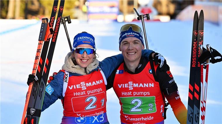 „Fantastisch gemacht“: WM-Bronze für Preuß und Strelow Erfolgreiches Duo: Franziska Preuß (l) und Justus Strelow.