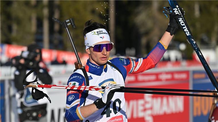 „Ärgert mich unfassbar“: Biathlet Horn wird WM-Siebter Eric Perrot gewinnt den Titel.