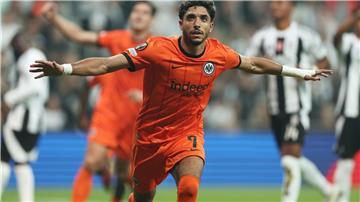 Erzielte die Führung für Eintracht Frankfurt beim Sieg in Istanbul: Omar Marmoush.