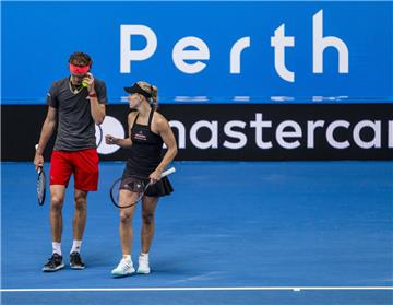 Es sollte nicht sein:  Angelique Kerber und Alexander Zverev haben es wie im Vorjahr verpasst, als erstes deutsches Tennis-Team seit 1995 den Hopman Cup zu gewinnen. 