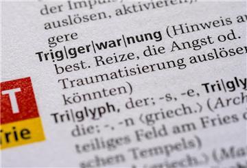 Das Wort „Triggerwarnung“ ist im Duden zu finden.