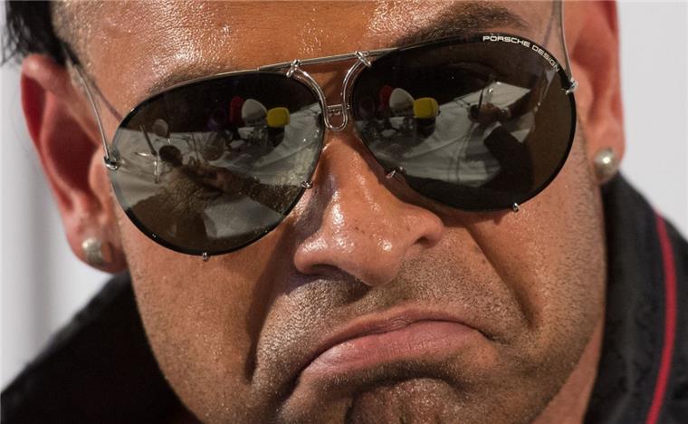 Die böse Miene sitzt schonmal: Tim Wiese gibt in München am Donnerstag sein Wrestling-Debüt.