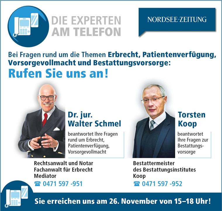 Experten für das Thema Erbrecht und Bestattung