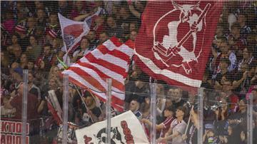 Fans der Fischtown Pinguins jubeln auf der Tribüne