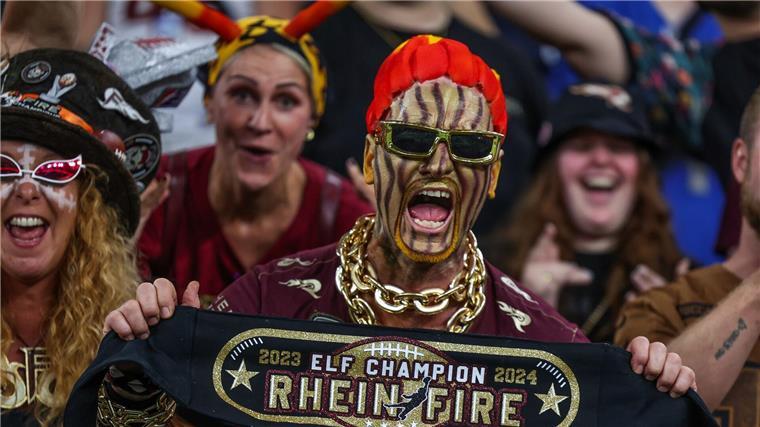 Fans der Rhein Fire beim Finale.