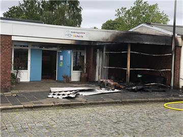 Feuer im Anbau der Kindertagesstätte Michaelis in Bremerhaven-Lehe.