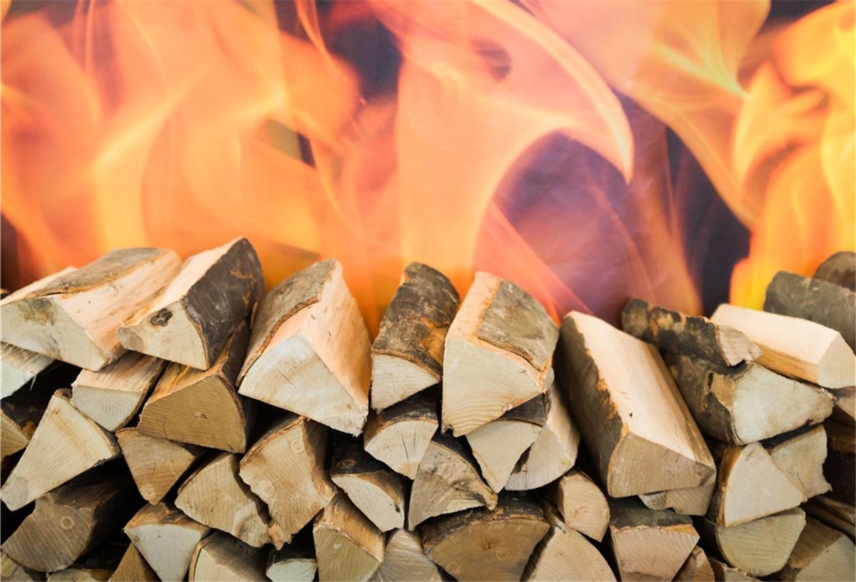 Feuerholz für den Kamin sollte nicht zu groß sein. Als Faustregel kann man sich die sogenannte Kanzlerinnen-Raute merken.