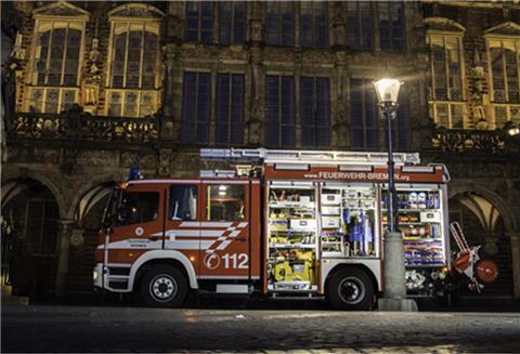 Feuerwehreinsatz im Bremer Rathaus.