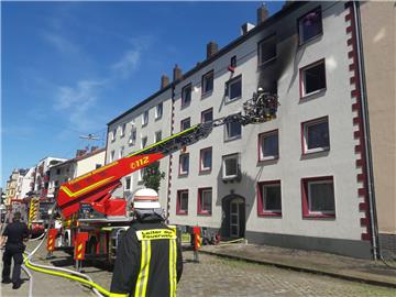 Feuerwehreinsatz in der Körnerstraße in Bremerhaven-Lehe.