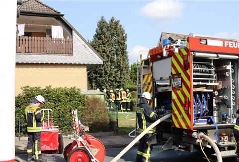 Feuerwehreinsatz in Zeven am Donnerstagmittag.