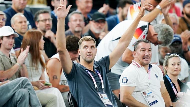 Fiebert mit dem deutschen Team: Dirk Nowitzki.
