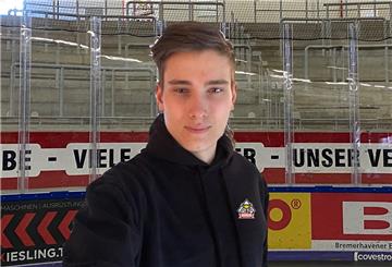 Filip Reisnecker konnte bei den Testspielen der deutschen U20-Eishockey-Nationalmannschaft überzeugen.