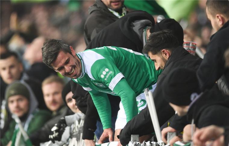 Bartels und Bargfrede müssen bei Werder passen Fin Bartels (Werder Bremen) kann gegen den SC Freiburg nicht spielen.