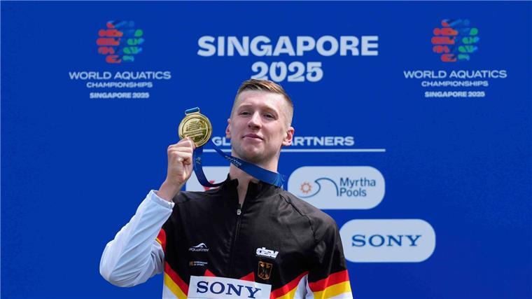 Wellbrock spricht über neues Mindset: „Wieder Spaß“ Florian Wellbrock will nach viermal Gold im Freiwasser auch im WM-Becken erfolgreich sein. (Archivbild)